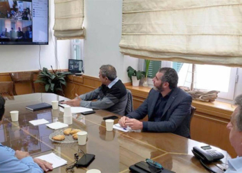 τηλεδιάσκεψη με τον Υπουργό Αγροτικής Ανάπτυξης Μάκη Βορίδη