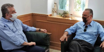 Συνάντηση Περιφερειάρχη Σταύρου Αρναουτάκη με τον Ευρωβουλευτή Μανόλη Κεφαλογιάννη
