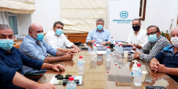 Ο Περιφερειάρχης με Αντιπροσωπεία του Σύριζα – Προοδευτική Συμμαχία Ηρακλείου