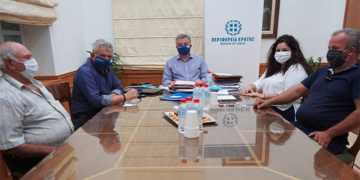 Συνάντηση Δημάρχου Φαιστού με τον Περιφερειάρχη Κρήτης