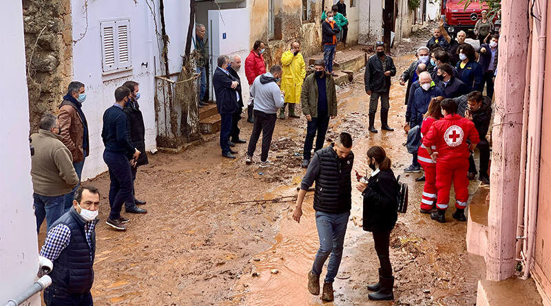 Αυτοψία κυβερνητικού κλιμακίου στις πληγείσες περιοχές