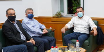 Ο Ν. Παππάς με τον με τον Στ. Αρναουτάκη