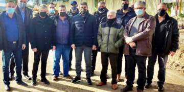 Ο Αυγενάκης στις εργασίες ανέγερσης του κλειστού γυμναστηρίου Τυμπακίου