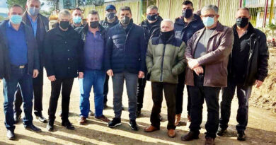Ο Αυγενάκης στις εργασίες ανέγερσης του κλειστού γυμναστηρίου Τυμπακίου