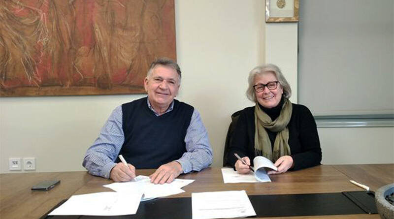 Ο Δημάρχος Μανώλης Φραγκάκης και η πρόεδρος του Δ.Σ. της ΔΕΠΑΝΑΛ Στέλα Καλογεράκη – Αρχοντάκη,στο Αρκαλοχώρι.