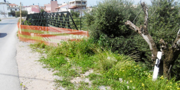 Κατασκευή Πεζοδρομίου Ανατολικά Της Μεταλλικής Πεζογέφυρας Γουρνών