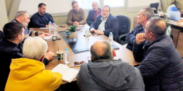 Σύσκεψη με την παρουσία του Δημάρχου Μινώα Πεδιάδας, Βασίλη Κεγκέρογλου