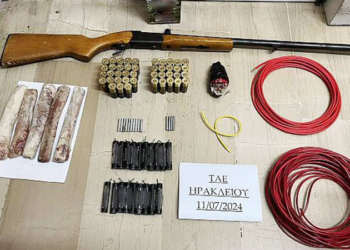Σύλληψη για παράνομη κατοχή εκρηκτικών και όπλων