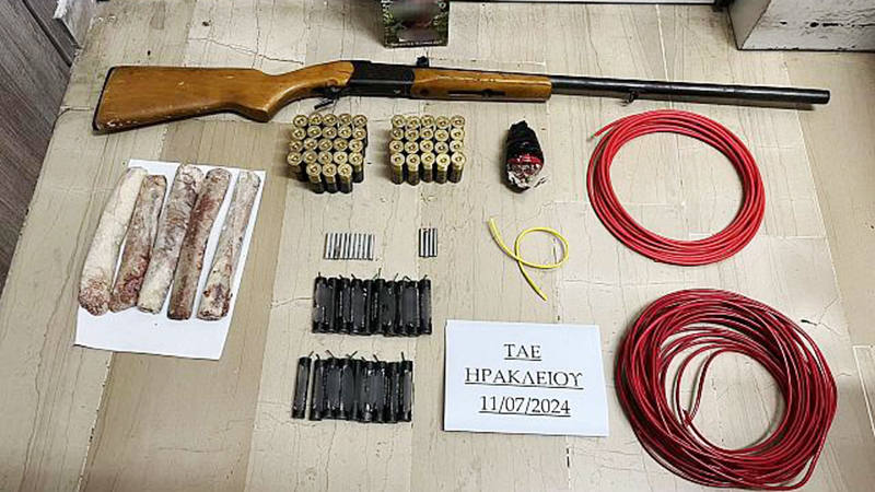 Σύλληψη για παράνομη κατοχή εκρηκτικών και όπλων