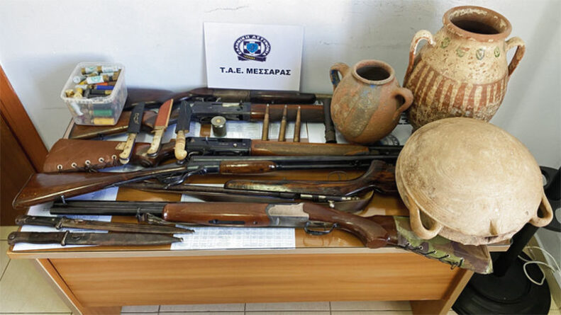 Σύλληψη για Παράνομη Οπλοκατοχή και Αρχαιοκαπηλία στον Δήμο Γόρτυνας