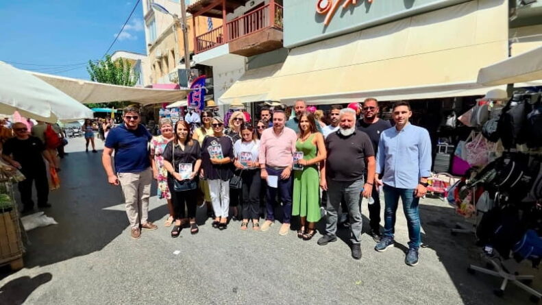 Περιοδεία κλιμακίου του ΠΑΣΟΚ με Ελένη Βατσινά και Φραγκίσκο Παρασύρη στη Μεσσαρά