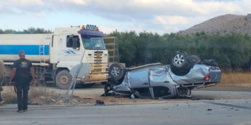 Τροχαίο με αγροτικό και βυτιοφόρο στην περιοχή Καρδουλιανός στο Καστέλλι