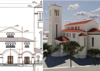 Ιερός Ναός Αγίου Γεωργίου στις Μοίρες Ηρακλείου, για τον οποίο προχωρούν οι μελέτες αντικατάστασης.