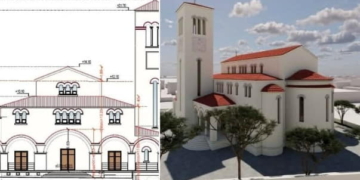 Ιερός Ναός Αγίου Γεωργίου στις Μοίρες Ηρακλείου, για τον οποίο προχωρούν οι μελέτες αντικατάστασης.